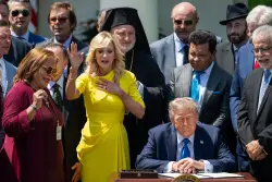 God and Trump in the Rose Garden